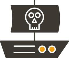 Pirate Glyph Two Colour Icon vector