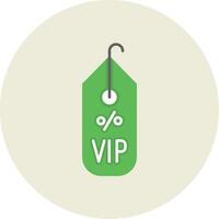 VIP plano circulo icono vector