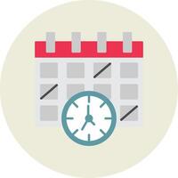 Timetable Flat Circle Icon vector