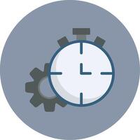 Timeout Flat Circle Icon vector