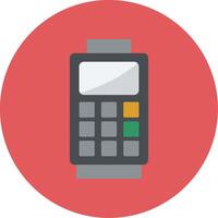 Card Reader Flat Circle Icon vector