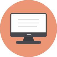 Computer Flat Circle Icon vector