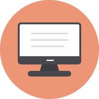 Computer Flat Circle Icon vector