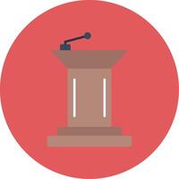 Podium Flat Circle Icon vector