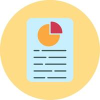 Report Flat Circle Icon vector