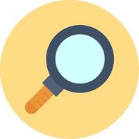 Magnifying Glass Flat Circle Icon vector