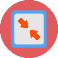 Shrink Flat Circle Icon vector