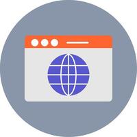 Web Flat Circle Icon vector