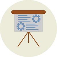 Presentation Flat Circle Icon vector