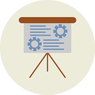 Presentation Flat Circle Icon