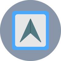 Cursor Flat Circle Icon vector