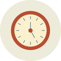 Time Management Flat Circle Icon vector