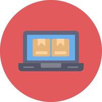 Online Store Flat Circle Icon vector