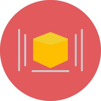 3d Modeling Flat Circle Icon vector