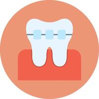 Braces Flat Circle Icon vector