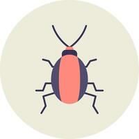Cockroach Flat Circle Icon vector