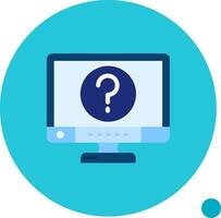 Question Long Circle Icon vector