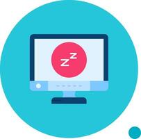 Sleep Long Circle Icon vector