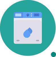 Laundry Long Circle Icon vector