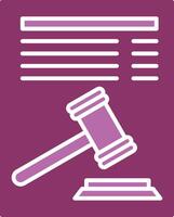 Legal Document Glyph Two Colour Icon vector