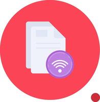 Wifi Long Circle Icon vector