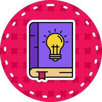 Knowledge Line Filled Sticker Icon vector