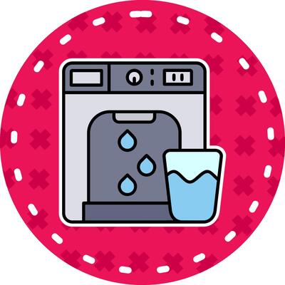 Dispenser Line Filled Sticker Icon