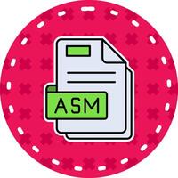 Asm Line Filled Sticker Icon vector