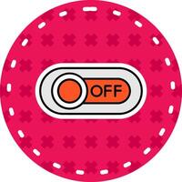 Off Line Filled Sticker Icon vector