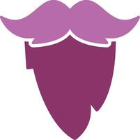 Bigote glifo dos color icono vector