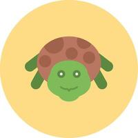 Turtle Flat Circle Icon vector