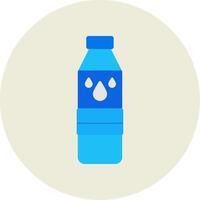 Water Bottle Flat Circle Icon vector