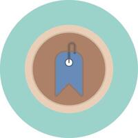 Tag Flat Circle Icon vector