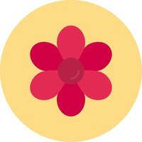 Daisy Flat Circle Icon vector