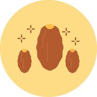 Dates Flat Circle Icon vector