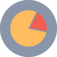 Pie Chart Flat Circle Icon vector