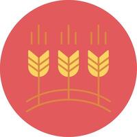 Wheat Flat Circle Icon vector