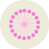 Mimosa Flat Circle Icon vector