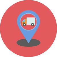 Tracking Flat Circle Icon vector