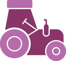 Tractor Glyph Two Colour Icon vector