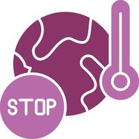 Stop Global Warming Glyph Two Colour Icon vector