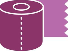 Toilet Paper Glyph Two Colour Icon vector