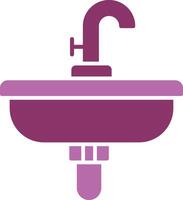 Sink Glyph Two Colour Icon vector