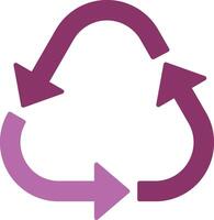 Recycle Glyph Two Colour Icon vector