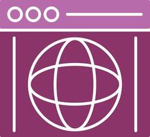 Browser Glyph Two Colour Icon vector