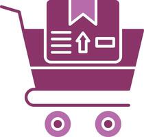 Shopping Cart Glyph Two Colour Icon vector