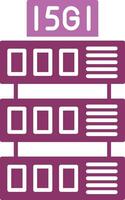 Server Glyph Two Colour Icon vector