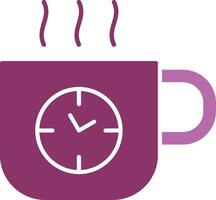 Coffee Time Glyph Two Colour Icon vector
