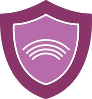 Shield Glyph Two Colour Icon vector