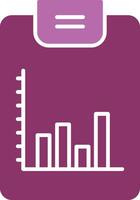 Bar Chart Glyph Two Colour Icon vector